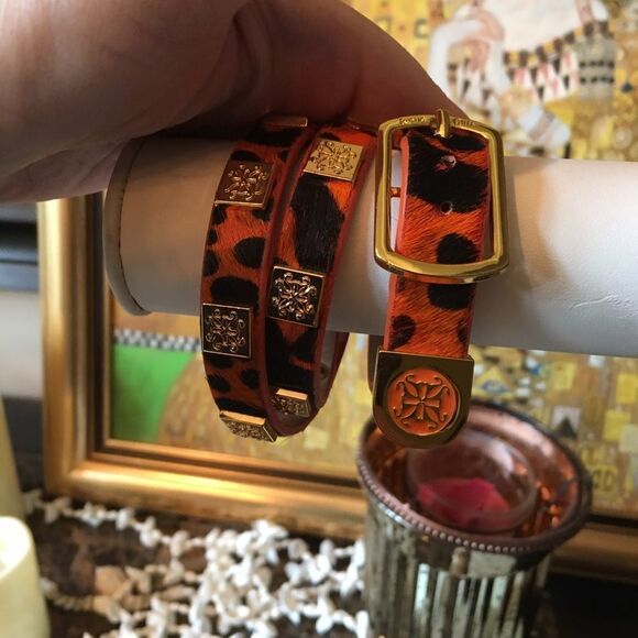 2 ORANGE Fur Rustic Cuffs! - Picture 1 of 7